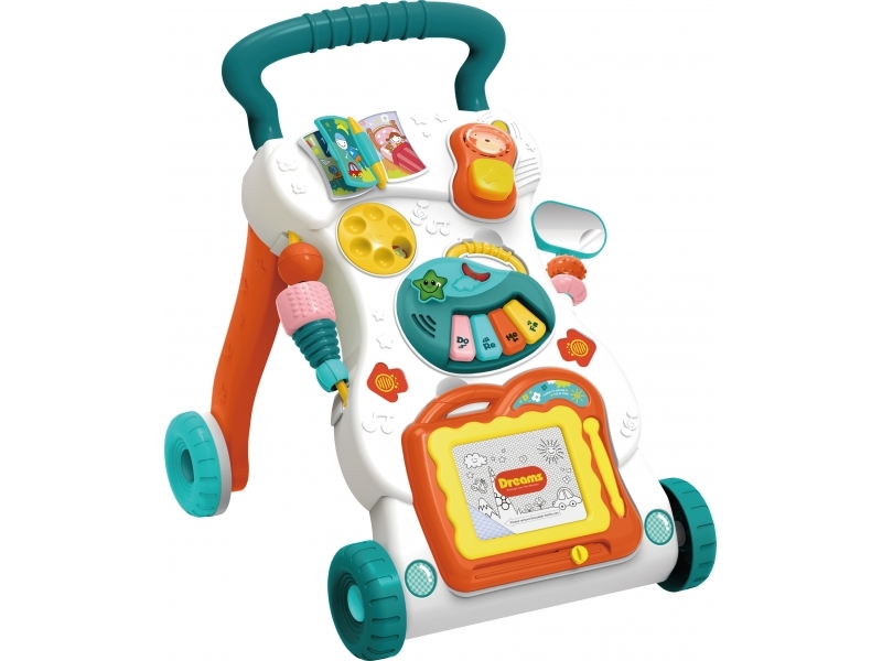 Antepremergator AliBibi cu jucarii detasabile, Telefon, Tableta de scris, Pian cu sunete