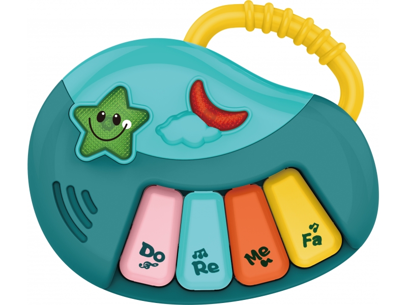 Antepremergator AliBibi cu jucarii detasabile, Telefon, Tableta de scris, Pian cu sunete