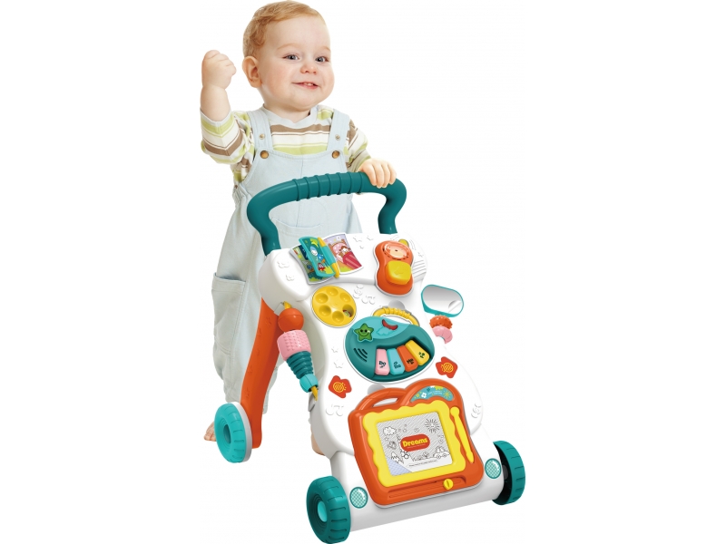 Antepremergator AliBibi cu jucarii detasabile, Telefon, Tableta de scris, Pian cu sunete