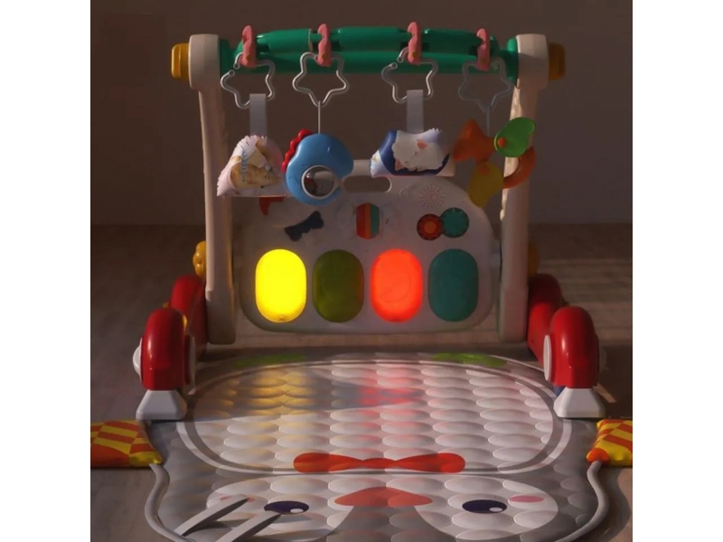 Antepremergator multifunctional 3 in 1 AliBibi, cu jucarii detasabile, pian si salteluta innteractiva