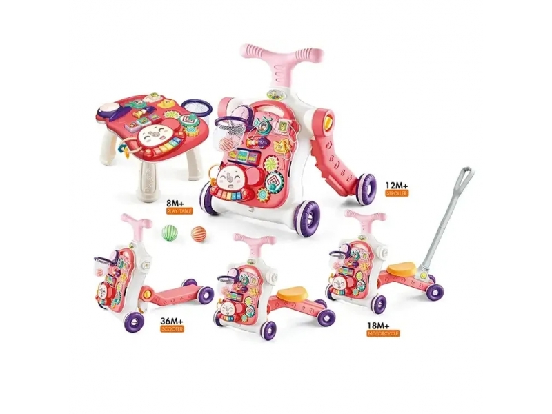 Antepremergator multifunctional 5 in 1 AliBibi, alb-roz