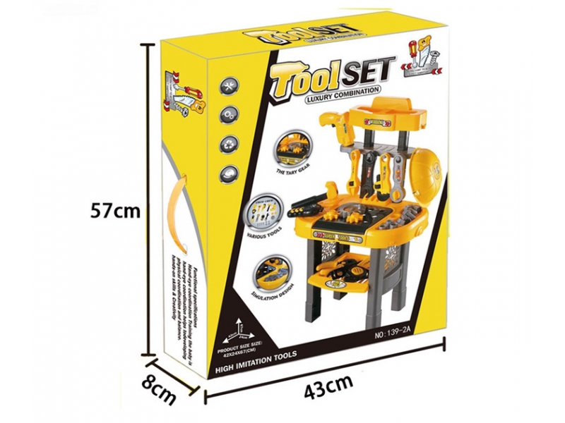 Banc de lucru cu unelte si scule AliBibi pentru copii