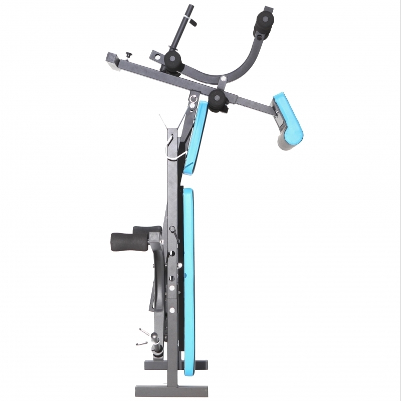 Banca de exercitii multifunctionala FitTronic Atletic B550, pliabila, banca scott inclusa, suport haltera, greutate maxima suportata 120 kg