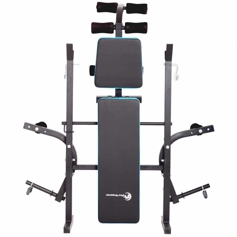 Banca reglabila multifunctionala FitTronic® Atletic B450, suport haltera inclus, greutate suportata 120 kg