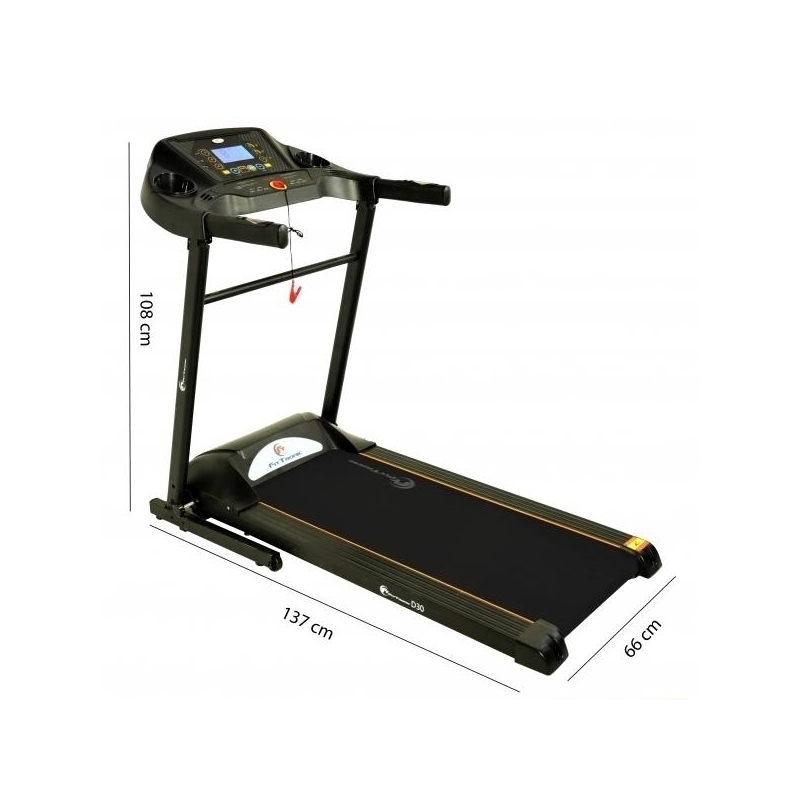 Banda de alergare electrica FitTronic D30, motor 2.5 CP, greutate suportata 100 kg, MP3, USB
