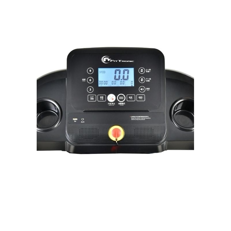 Banda de alergare electrica FitTronic® Delta 200, motor 2.5CP, viteza maxima 14 km, autolubrifiere, arcuri pentru amortizare, bluetooth, Kinomap, Zwift, Besyfit