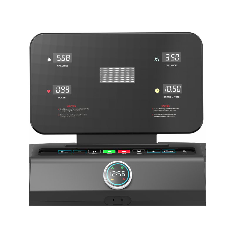 Banda de alergat Bodyfit Z5500, motor de 2.5 CP, greutate suportata de 120 kg, viteza 14 km/h, display LED cu mai multe functii, Fitshow, Kinomap, Zwift