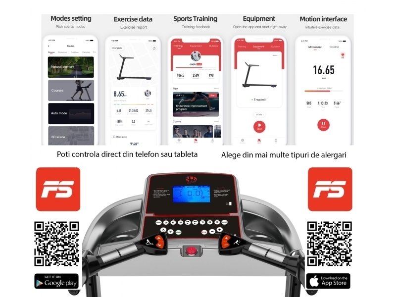Banda de alergat electrica BodyFit A6000 Resigilat