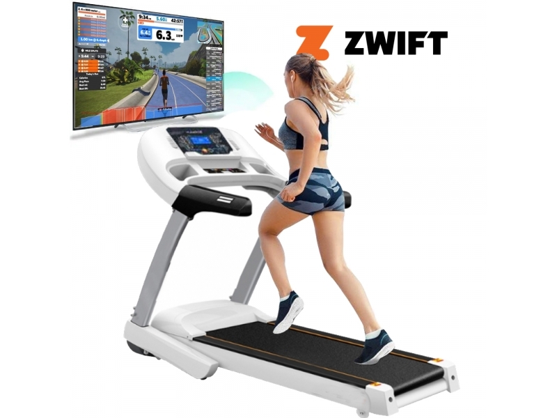 Banda de alergat electrica FitTronic D300, motor de 1.75 CP, inclinatie in 3 trepte, Kinomap, Zwift, Newrunway