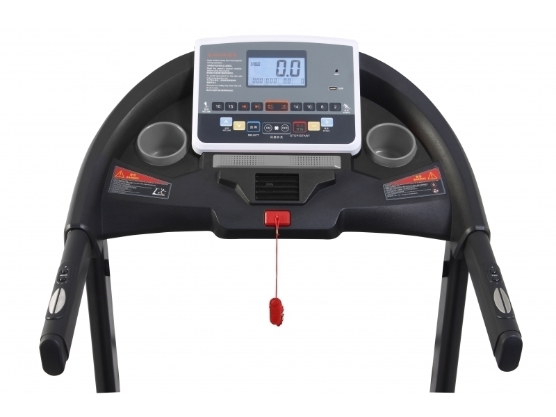 Banda de alergat electrica FitTronic Delta 550, Motor 4.0 CP, greutate suportata 140 kg, acum 3 aplicatii Kinomap, Zwift, Newrunway, inclinatie automata 18%, viteza pana la 18km/h, pliabila, intrare USB si MP3 player, programe presetate