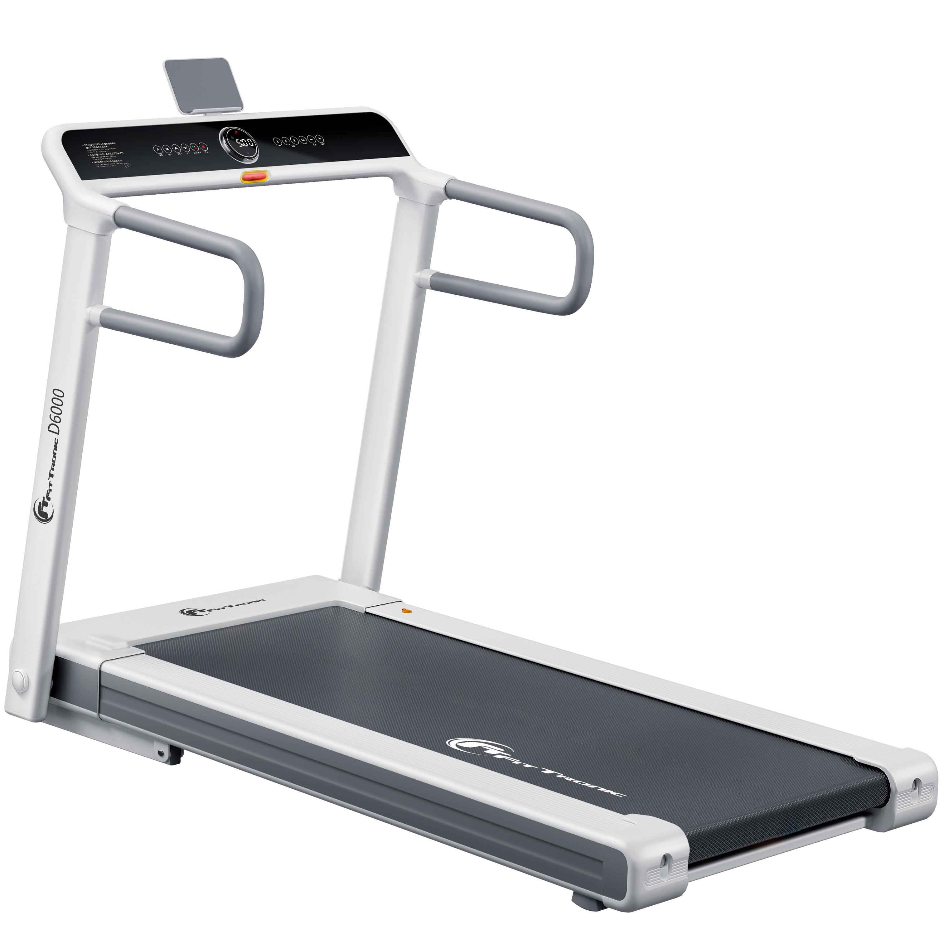 Banda de alergat electrica FitTronic Delta 6000, motor 3.0 CP, inclinatie 20%, greutate suportata 140 kg, suprafata alergare 120x50cm , viteza pana la 16 km/h,  Aplicatii  Kinomap, Zwift, Besyfit