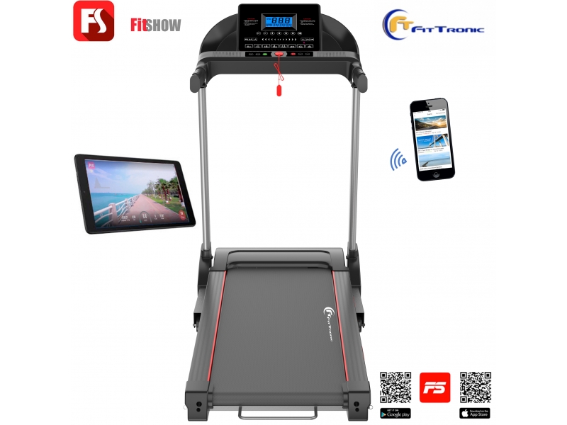 Banda de alergat electrica FitTronic J2000, motor 3.0 CP, MP3, aplicatia Fitshow App