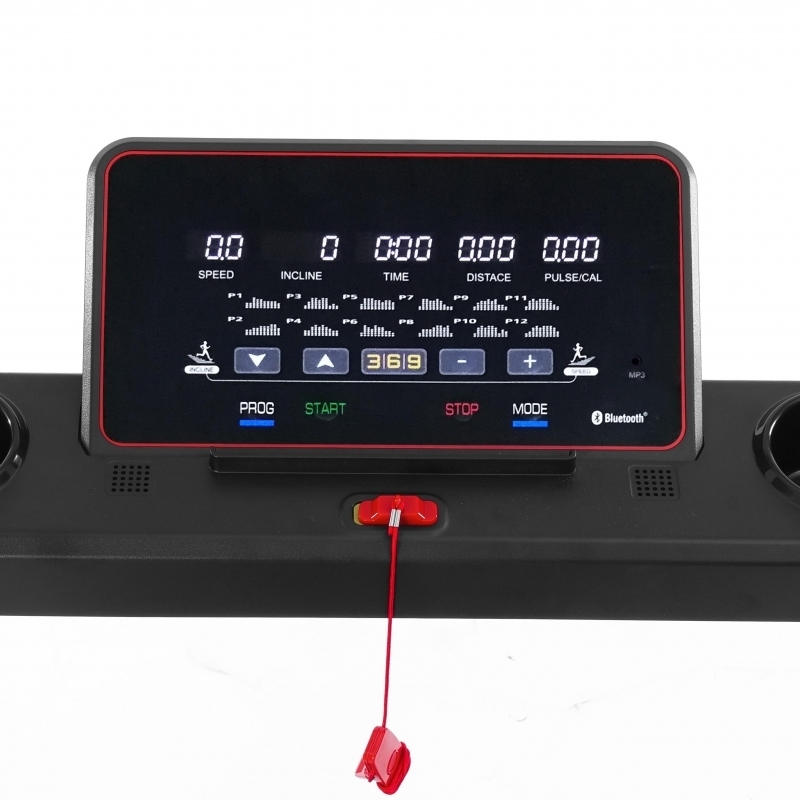 Banda de alergat electrica FitTronic J5000 motor 2.0 CP, inclinare electrica 15%, greutate suportata 110 kg, aplicatia Fitshow Kinomap Zwift App, intrare MP3, conectare bluetooth	