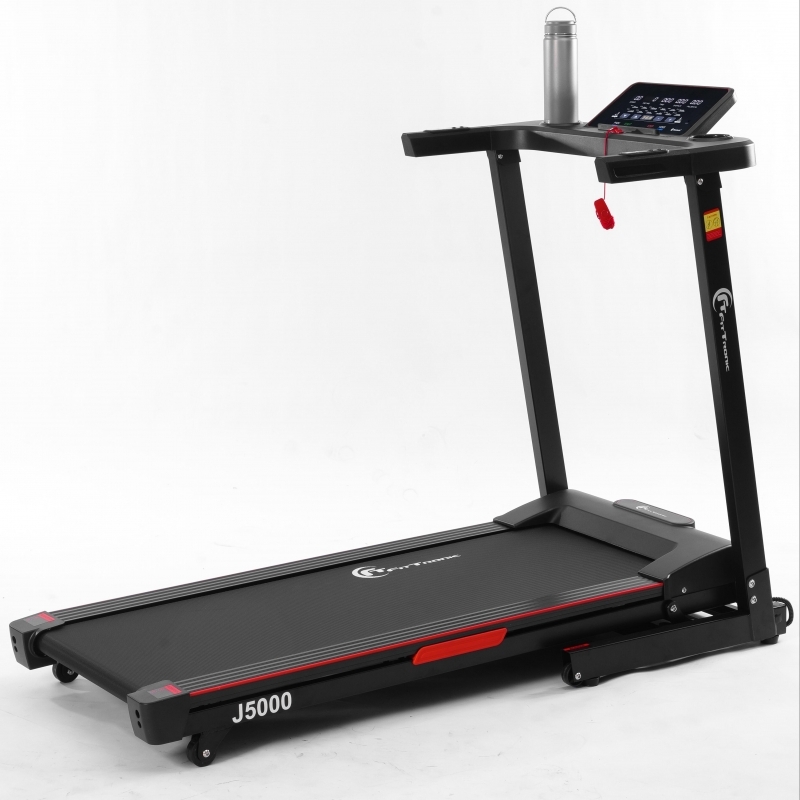 Banda de alergat electrica FitTronic J5000 motor 2.0 CP, inclinare electrica 15%, greutate suportata 110 kg, aplicatia Fitshow Kinomap Zwift App, intrare MP3, conectare bluetooth	