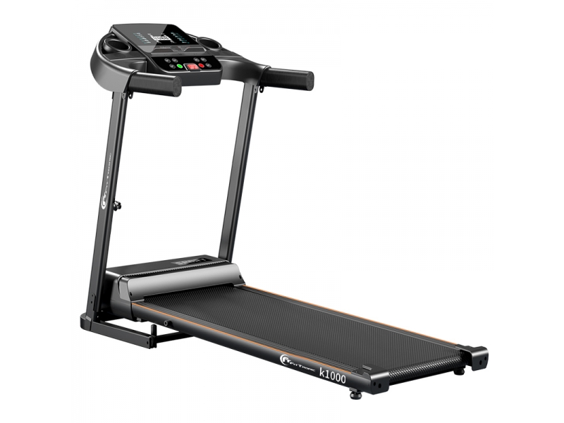 Banda de alergat FitTronic K1000, motor de 2 CP, greutate suportata 120 kg, sistem de autolubrifiere, aplicatii Fitshow, Kinomap, Zwift