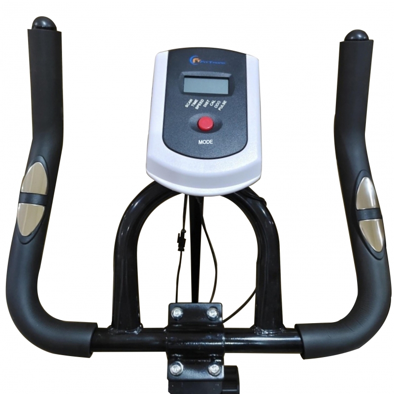 Bicicleta indoor cycling FitTronic® Trainer  Spin 700, design robust, greutate volanta 8 kg, afisaj LCD, greutate suportata 120 kg
