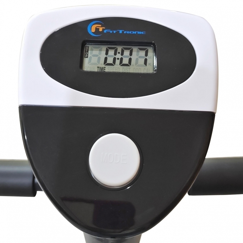 Bicicleta mecanica FitTronic® Trainer 120, compacta, afisaj inclus, posibilitate de reglare a dificultatii la pedalare