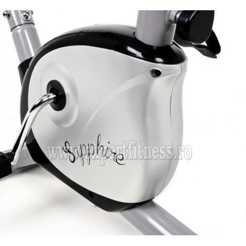 Bicicleta mecanica VINTAGE - argintiu/negru