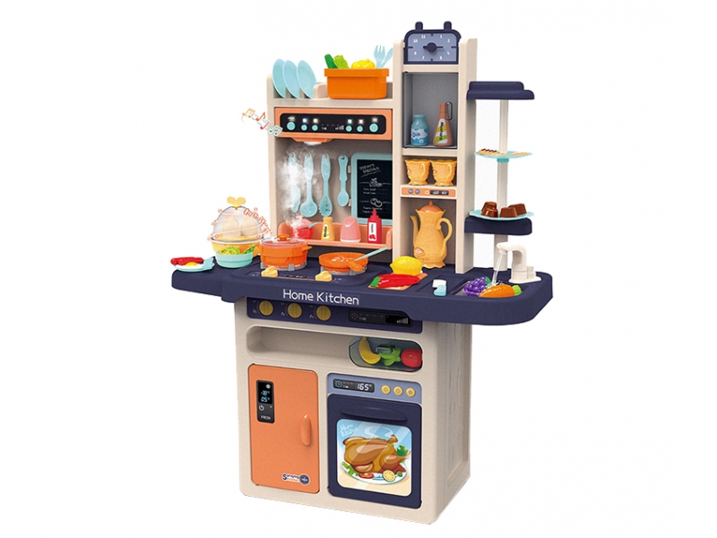 Bucatarie multifinctionala pentru copii Alibibi, sunete si lumini cu 65 de accesorii incluse