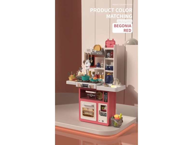 Bucatarie multifunctionala AliBibi, cu tacamuri, vesela pentru gatit si alte accesorii