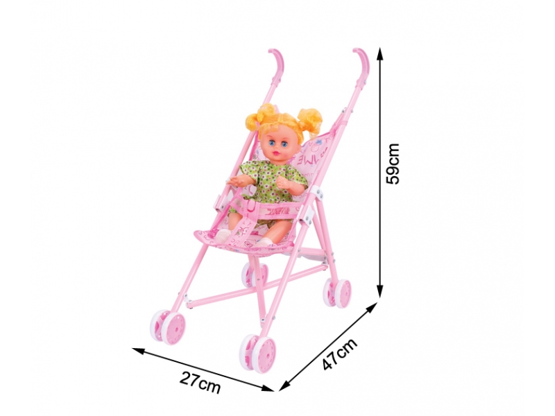 Carucior sport pliabil cu papusa inclusa Alibibi