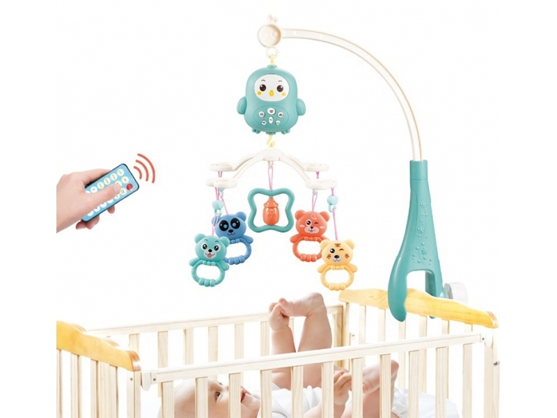 Carusel pentru patut Alibibi cu muzica si sunete cu telecomanda