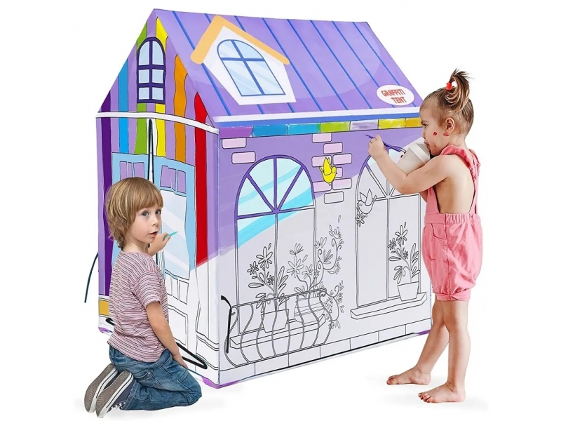 Casuta 2 in 1 AliBibi, construieste si coloreaza