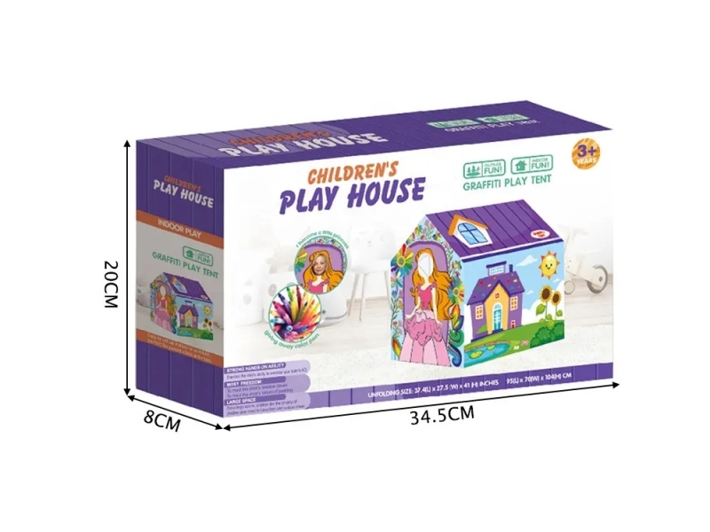 Casuta 2 in 1 AliBibi, construieste si coloreaza