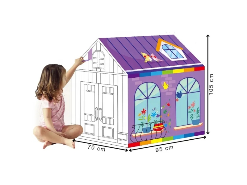 Casuta 2 in 1 AliBibi, construieste si coloreaza