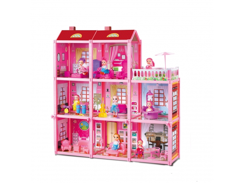 Casuta de papusi AliBibi cu mobilier si papusa inclusa