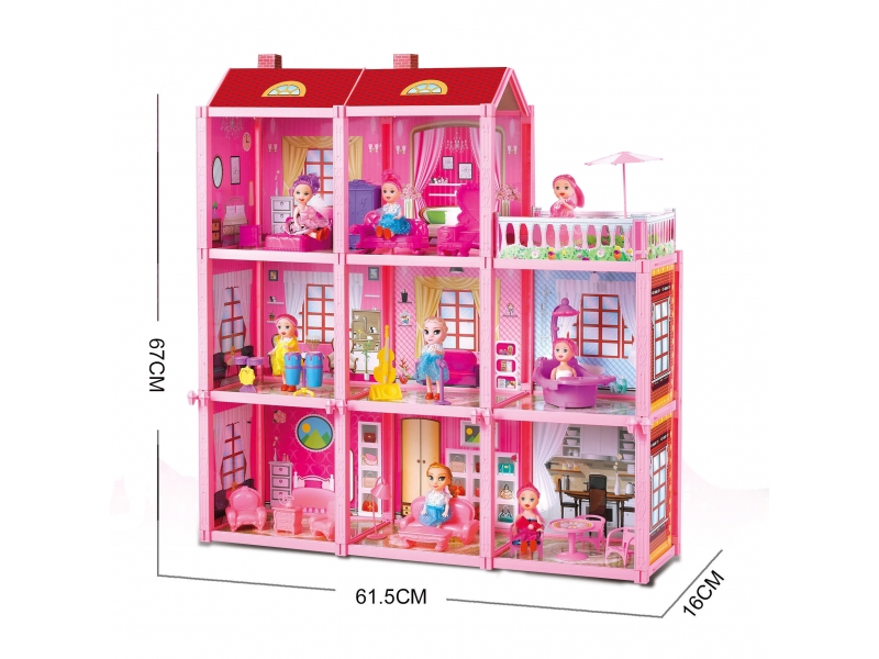 Casuta de papusi AliBibi cu mobilier si papusa inclusa