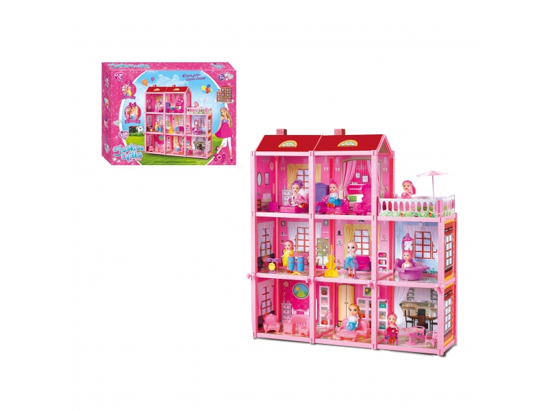 Casuta de papusi AliBibi cu mobilier si papusa inclusa