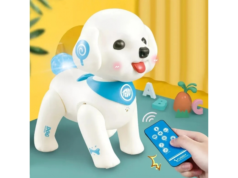 Catelus interactiv cu lumini si sunete AliBibi