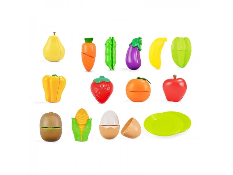 Cos cu fructe, legume si accesorii de taiat AliBibi