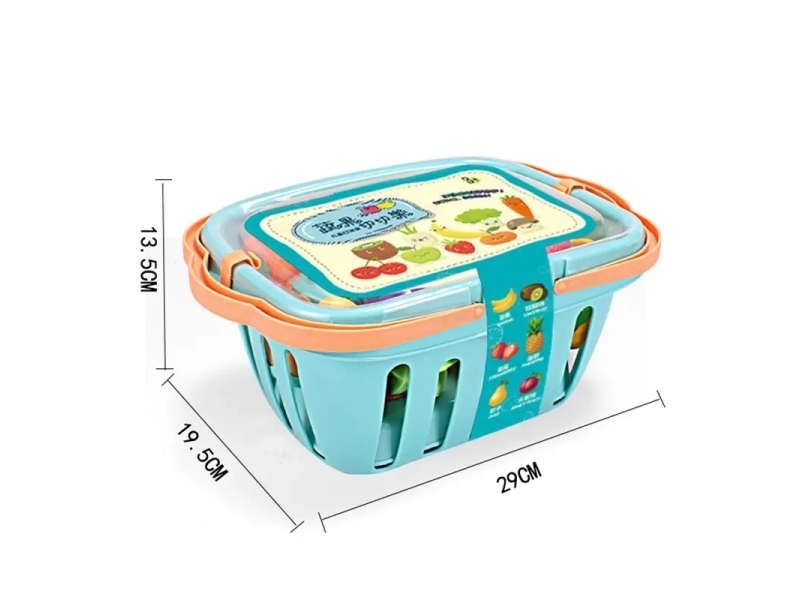 Cos cu fructe, legume si accesorii de taiat AliBibi