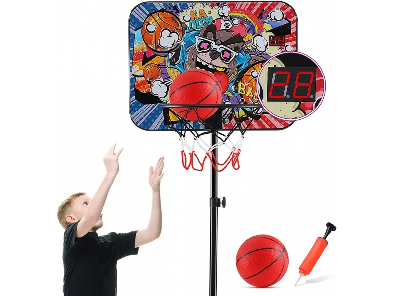 Cos de baschet AliBibi cu minge si pompa incluse