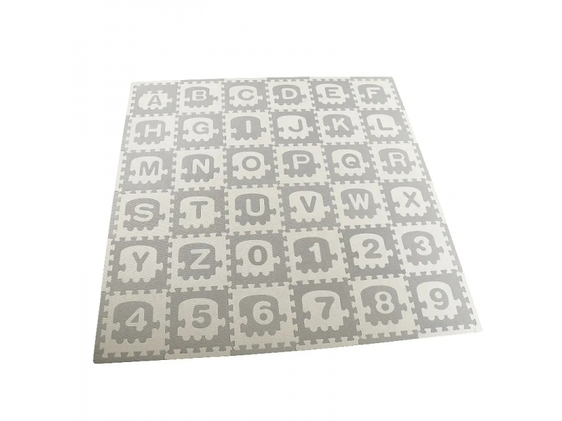 Covor puzzle cu litere si cifre AliBibi