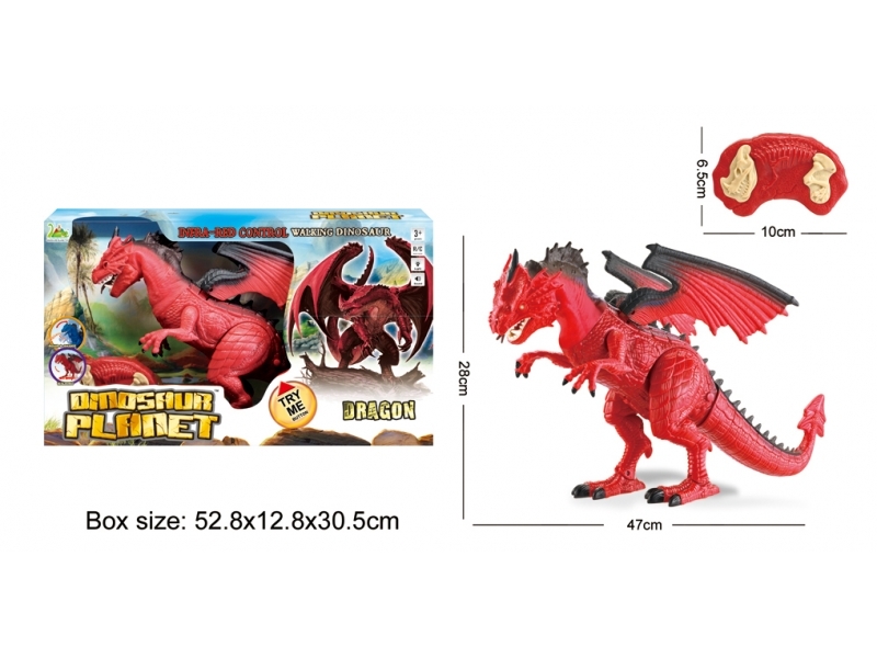 Dinozaur cu lumini si sunete AliBibi, scoate flacari, merge cu telecomanda