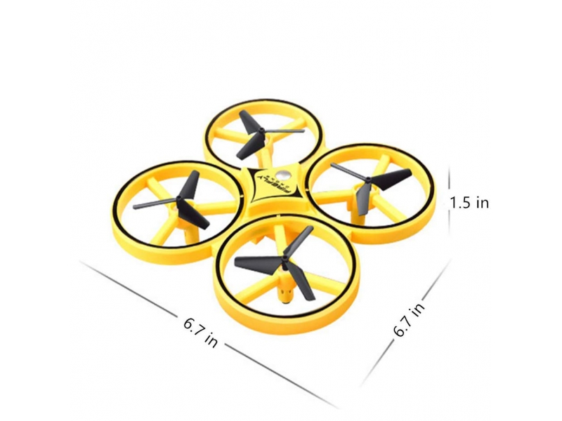 Drona AliBibi, galbena, controller sub forma de ceas