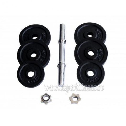 Gantera fier reglabila 15kg cu filet Sportmann