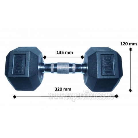 Gantera hexagonala 10kg Sportmann