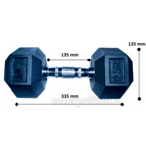 Gantera hexagonala 12.5kg Sportmann