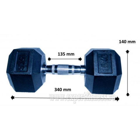 Gantera hexagonala 15kg Sportmann