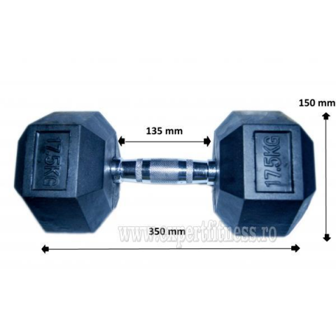 Gantera hexagonala 17.5kg Sportmann