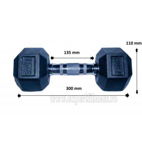 Gantera hexagonala 7.5kg Sportmann