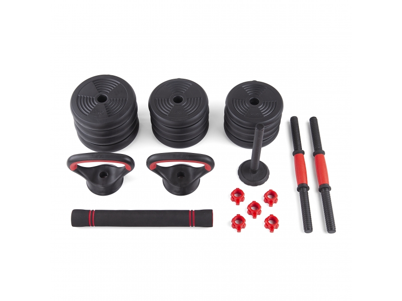 Gantera reglabila kettlebell FitTronic 6 in 1 de 50 kg KF50, cu o multitudine de combinatii posibile	