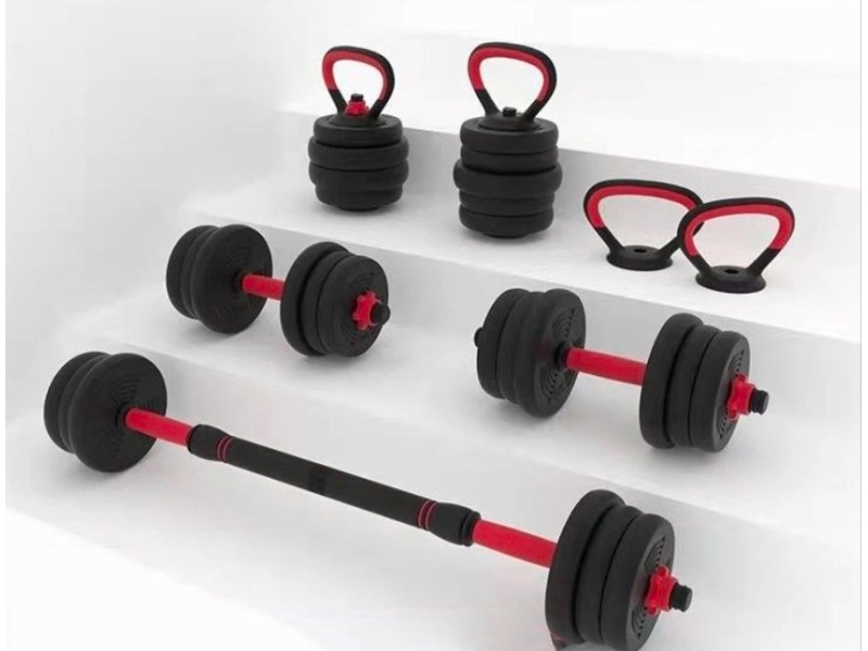 Gantera reglabila kettlebell FitTronic 6 in 1 de 50 kg KF50, cu o multitudine de combinatii posibile	