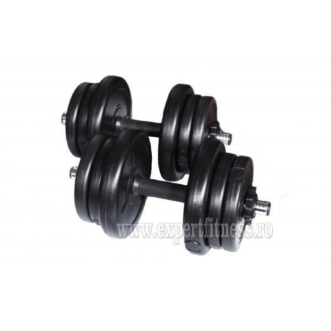 Gantere PVC cu ciment 2x10kg Sportmann