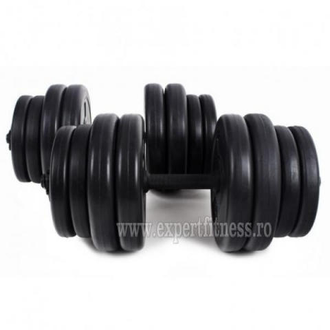 Gantere PVC cu ciment 2x15kg Sportmann