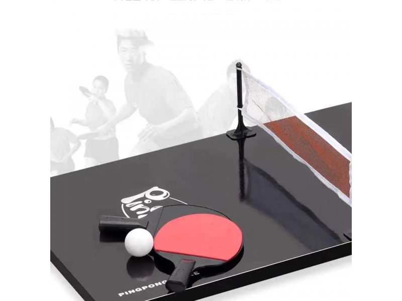 Joc multifunctional 4 in 1 AliBibi: foosball, tenis, biliard si hochei